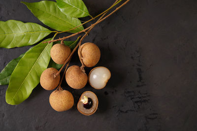 Close-up of fruits on table