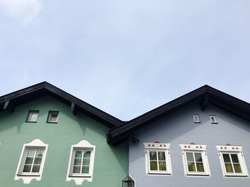 Low angle view of house against sky