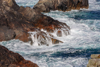 Scenic view of sea waves