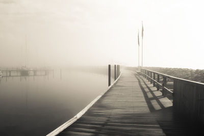 View of pier in sea