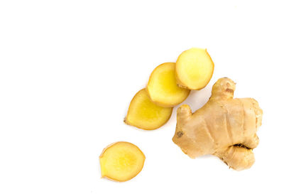 Close-up of fruits against white background