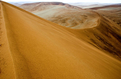 Scenic view of desert against sky