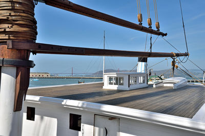 Bridge over sea against sky