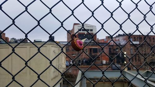 Chainlink fence against sky