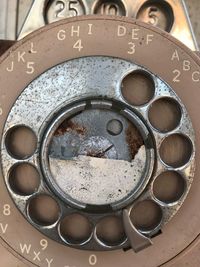 High angle view of water in container at home