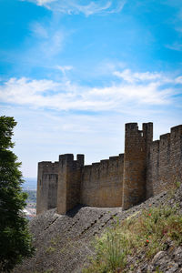 View of fort against cloudy sky