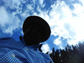 Low angle view of tree against sky