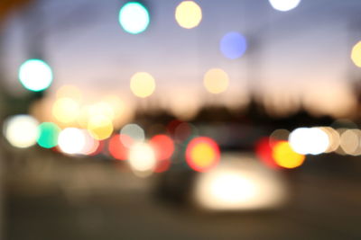 Defocused lights at night