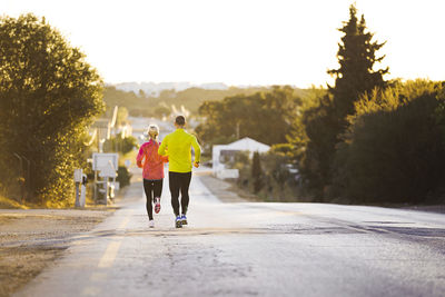 Young couple jogging