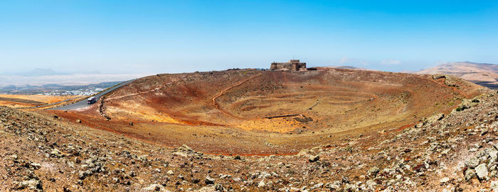 Scenic view of landscape against clear sky
