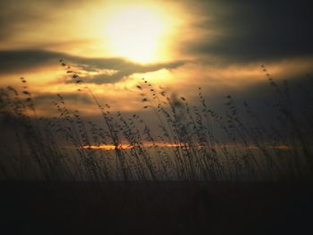 Cloudy sky at sunset