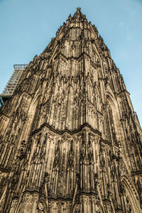 Low angle view of temple building against sky