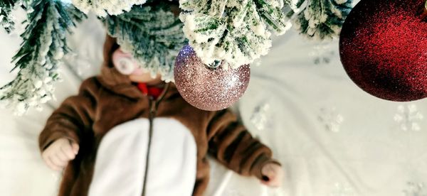 Close-up of christmas decorations