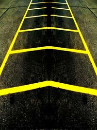 Road marking on road