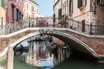 View of canal in city