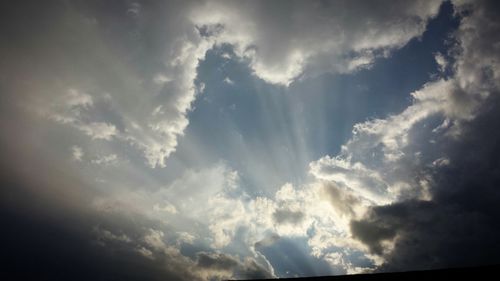 Low angle view of clouds in sky