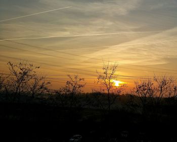 Scenic view of landscape at sunset