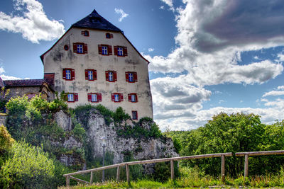 Low angle view of building against sky