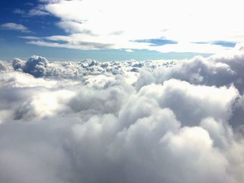 Aerial view of cloudy sky