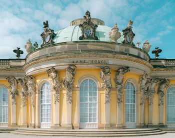 Low angle view of historical building