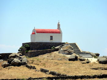 Built structure against clear blue sky