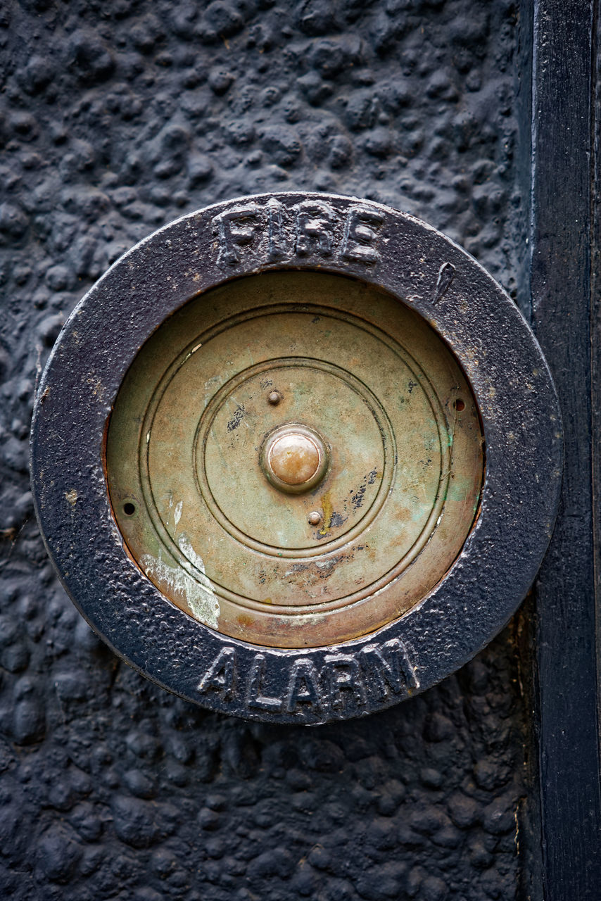 HIGH ANGLE VIEW OF METALLIC DOOR