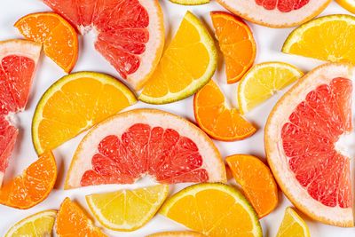 Full frame shot of orange slices