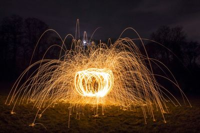 Light painting at night