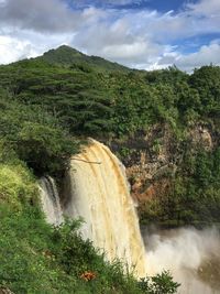 Scenic view of wailua falls