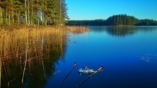 Scenic view of calm lake