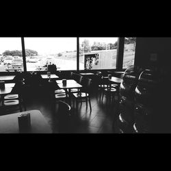 Empty chairs in restaurant