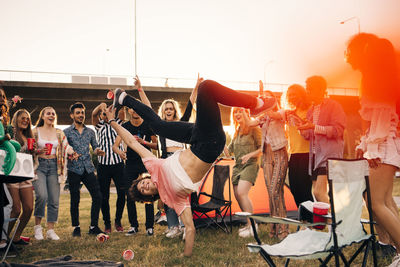 Group of people standing outdoors