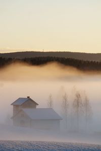 Scenic view of landscape against clear sky