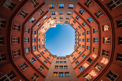 Low angle view of buildings against sky