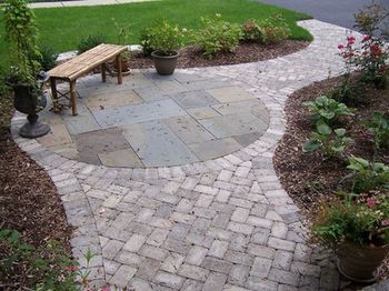 High angle view of footpath in park