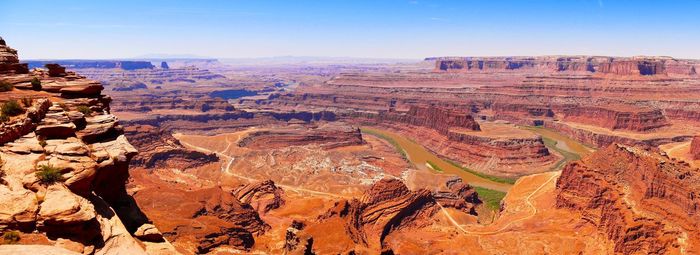 Aerial view of dramatic landscape