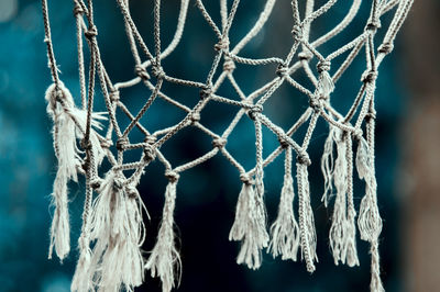 Close-up of basketball hoop