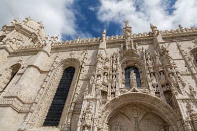 The manueline south portal of the jeronimos monastery