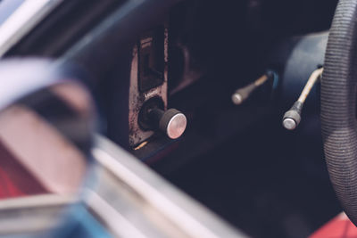 Close-up of vintage car