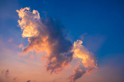 Low angle view of sky during sunset