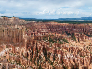 Scenic view of bryce canyons against sky