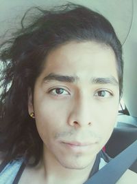 Close-up portrait of young man