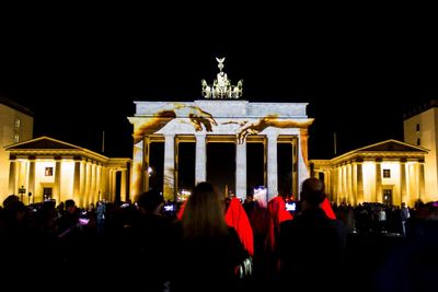 Group of people at night