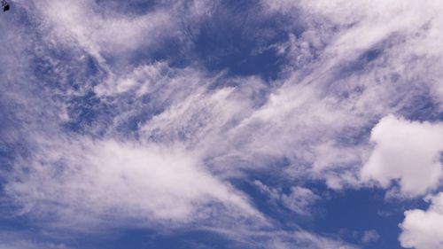 Low angle view of cloudy sky