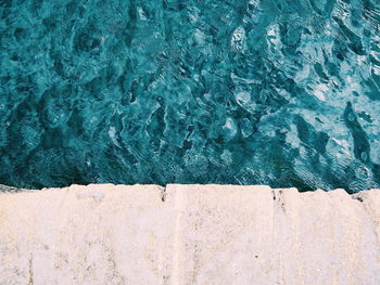 High angle view of swimming pool