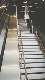 High angle view of empty staircase