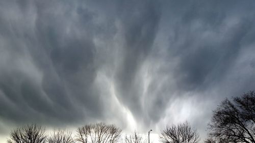 Low angle view of cloudy sky