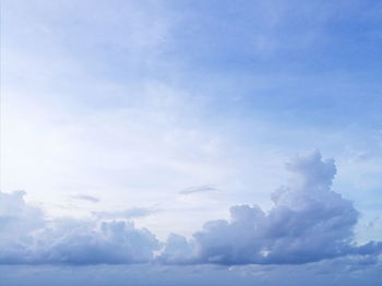 Low angle view of clouds in blue sky