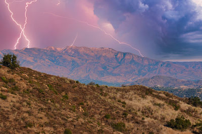 Scenic view of mountain against sky