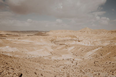 Scenic view of desert against sky